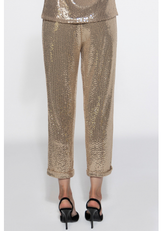 Gold elegant trousers
