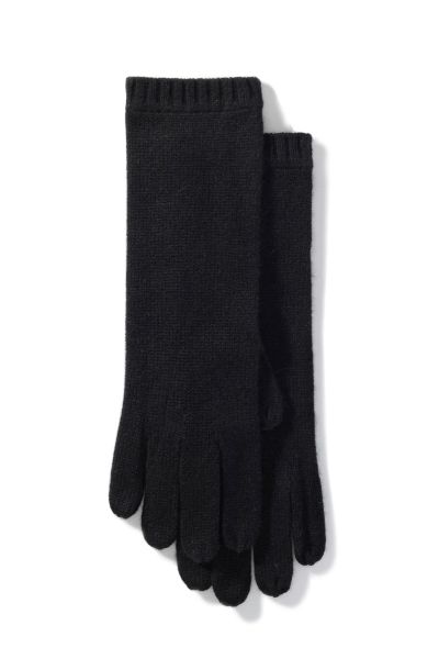 Kaszimrowe rękawiczki w kolorze czarnym