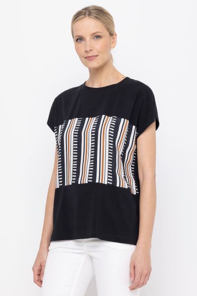 Black top with African applique