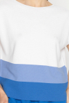 Luźna bluzka w kolorze białym, niebieskim i granatowym
