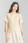 Bluzka z krótkim rękawem w kolorze beżowym