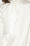 Kremowa elegancka bluzka z jedwabnej satyny