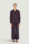 Purple 100% linen shirt