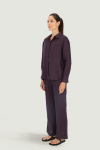 Purple 100% linen shirt