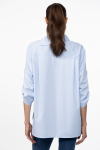 Blue blouse with asymmetrical collar