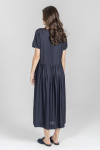 Granatowa sukienka z odcięciem w talii