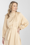 Biznesowa sukienka w kolorze beżowym