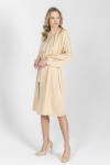 Biznesowa sukienka w kolorze beżowym