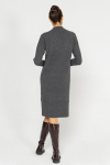  Graphite knitted dress with side slits