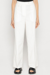 Białe szerokie spodnie z lekkiej tkaniny