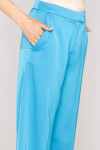 Spodnie z luźną nogawką w kolorze turkusowym