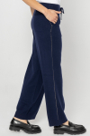 Loose navy blue trousers