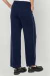 Loose navy blue trousers