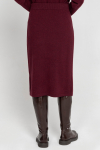 Maroon knitted skirt 