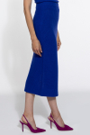 Knit pencil skirt with a side slit