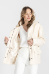 Kurtka z impregnowanej tkaniny w kolorze ecru