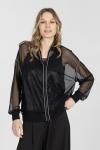 Elegancka czarna bomberka z tiulu