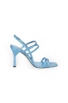 Turquoise high heel sandals