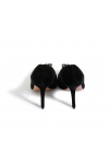 Elegant black stilettos with decorative buckles 