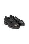 Black moccasins with a thick sole