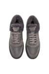  Grey leather sneakers