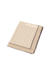Beige scarf with beige and grey fine print