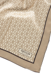 Beige scarf with beige and grey fine print