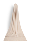 Plain beige cashmere scarf 