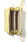 Żółty duży portfel z doczepianym łańcuszkiem