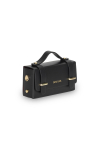 Schwarze kleine Handtasche in Form einer Duffle-Bag