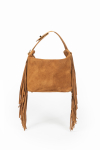 Zamszowa torebka z frędzlami