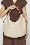 Beige large cloth bag