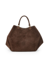 Duża brązowa torba z zamszu