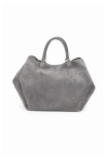 Szara duża zamszowa torba 
