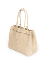 Duża zamszowa torba w kolorze beżowym