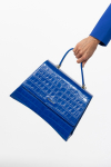 Elegant glossy leather handbag