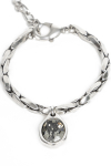 Silberfarbenes Armband mit Swarovski-Kristall