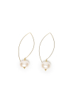Długie kolczyki z dużą perłą