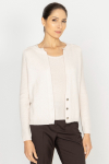  Beige set of cardigan and top