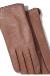Brązowe skórzane rękawiczki 