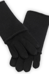 Czarne długie kaszmirowe rękawiczki