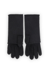 Czarne długie kaszmirowe rękawiczki