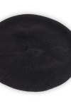 Czarny beret z kaszmiru