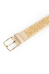 Beżowy pasek z plecionki