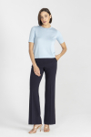 Blauer leichter Kurzarmpullover