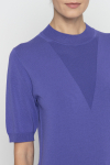 Fioletowy sweter z krótkim rękawem