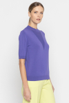 Purple short-sleeved sweater