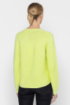 Limonkowy sweter z długim rękawem