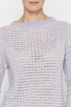 Fioletowy ażurowy sweter