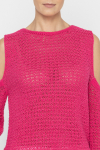 Ażurowy sweter w kolorze fuksji